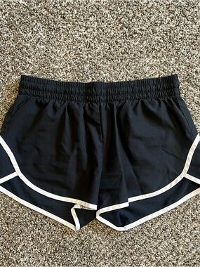 Athletic Works Black Shorts with White Trim Size Medium